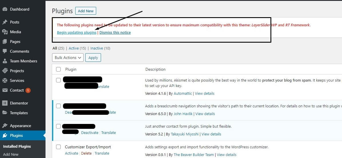 update plugin